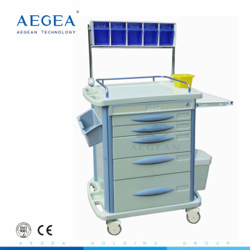 AG-AT007B3 With storage hospital trolley ABS material anaesthesia cart